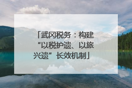 武冈税务：构建“以税护遗、以旅兴遗”长效机制