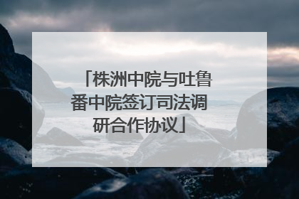 株洲中院与吐鲁番中院签订司法调研合作协议