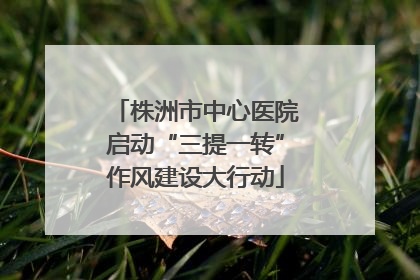 株洲市中心医院启动“三提一转”作风建设大行动
