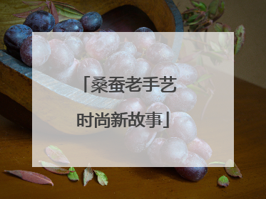 桑蚕老手艺 时尚新故事