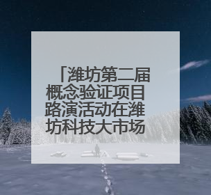 潍坊第二届概念验证项目路演活动在潍坊科技大市场举办