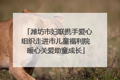 潍坊市妇联携手爱心组织走进市儿童福利院暖心关爱助童成长