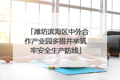 潍坊滨海区中外合作产业园多措并举筑牢安全生产防线