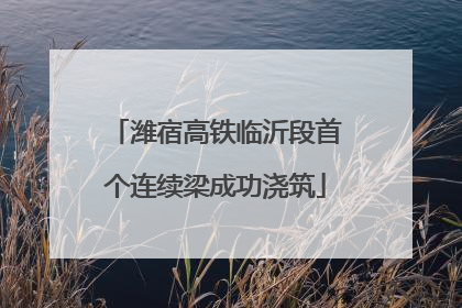 潍宿高铁临沂段首个连续梁成功浇筑