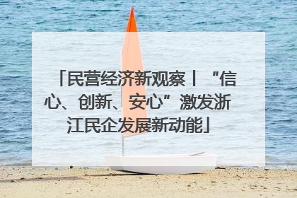 民营经济新观察丨“信心、创新、安心”激发浙江民企发展新动能