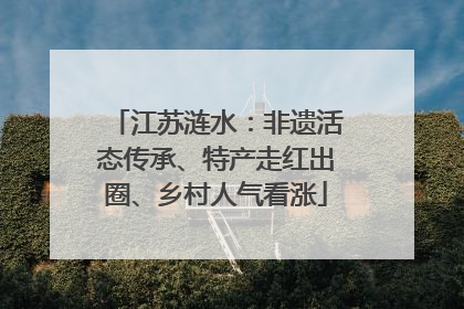 江苏涟水：非遗活态传承、特产走红出圈、乡村人气看涨