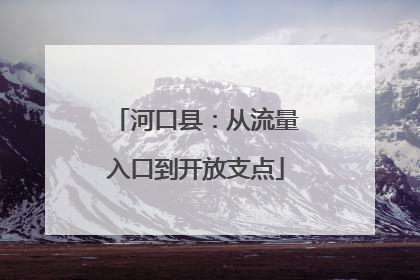 河口县：从流量入口到开放支点