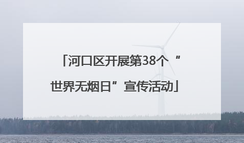 河口区开展第38个“世界无烟日”宣传活动