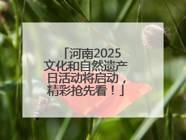 河南2025文化和自然遗产日活动将启动，精彩抢先看！