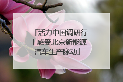活力中国调研行丨感受北京新能源汽车生产脉动