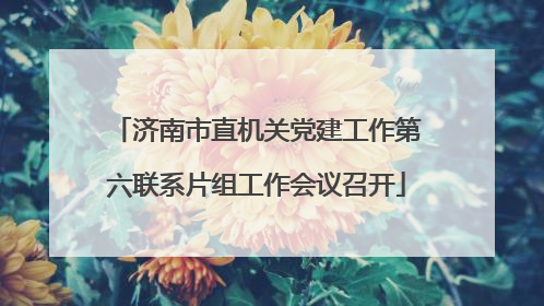 济南市直机关党建工作第六联系片组工作会议召开
