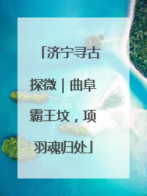 济宁寻古探微｜曲阜霸王坟，项羽魂归处