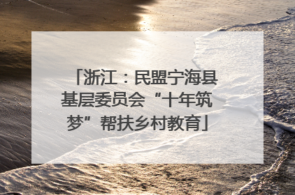 浙江：民盟宁海县基层委员会“十年筑梦”帮扶乡村教育