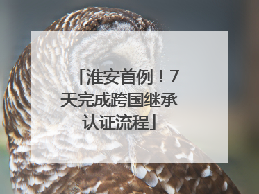 淮安首例！7天完成跨国继承认证流程