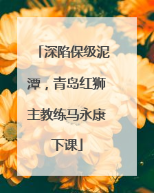 深陷保级泥潭，青岛红狮主教练马永康下课