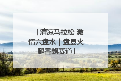 清凉马拉松 激情六盘水｜盘县火腿香飘赛道