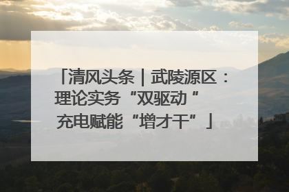 清风头条｜武陵源区：理论实务“双驱动 ” 充电赋能“增才干”
