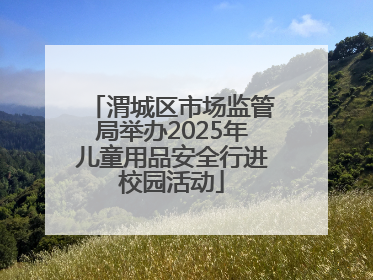 渭城区市场监管局举办2025年儿童用品安全行进校园活动