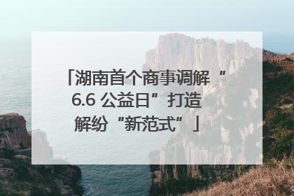 湖南首个商事调解“6.6 公益日”打造解纷“新范式”