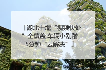 湖北十堰“视频快处”全覆盖 车辆小剐蹭5分钟“云解决”