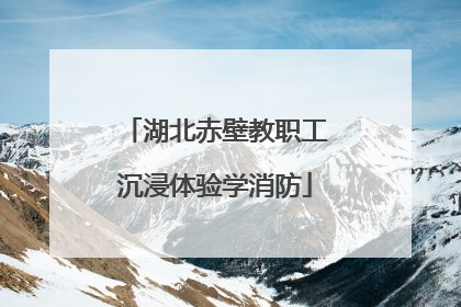 湖北赤壁教职工沉浸体验学消防
