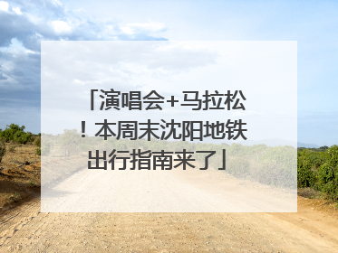 演唱会+马拉松！本周末沈阳地铁出行指南来了