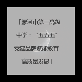 漯河市第二高级中学：“五五五”党建品牌赋能教育高质量发展
