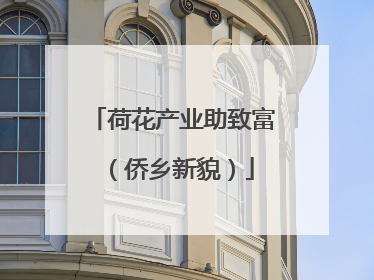 荷花产业助致富（侨乡新貌）