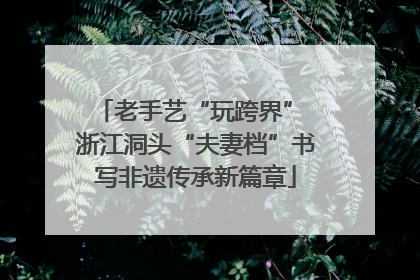 老手艺“玩跨界” 浙江洞头“夫妻档”书写非遗传承新篇章