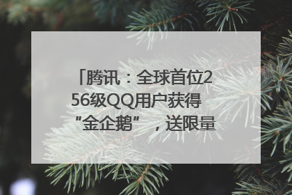 腾讯：全球首位256级QQ用户获得“金企鹅”，送限量版神秘惊喜等礼物
