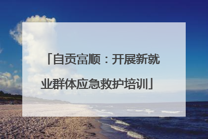 自贡富顺：开展新就业群体应急救护培训