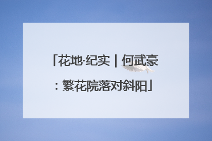 花地·纪实｜何武豪：繁花院落对斜阳