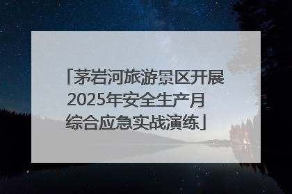 茅岩河旅游景区开展2025年安全生产月综合应急实战演练
