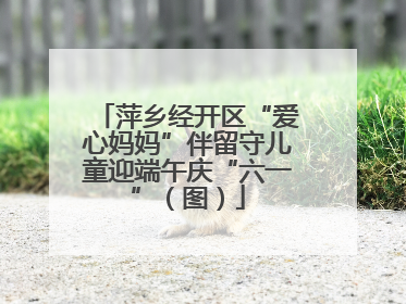 萍乡经开区“爱心妈妈”伴留守儿童迎端午庆“六一”（图）