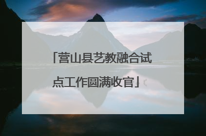 营山县艺教融合试点工作圆满收官