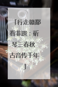行走赣鄱看非遗：斫琴三春秋 古音传千年