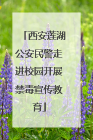 西安莲湖公安民警走进校园开展禁毒宣传教育