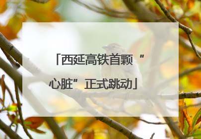 西延高铁首颗“心脏”正式跳动