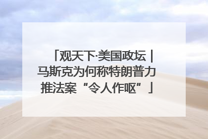 观天下·美国政坛｜马斯克为何称特朗普力推法案“令人作呕”