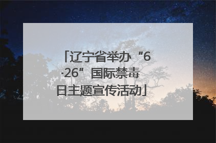 辽宁省举办“6·26”国际禁毒日主题宣传活动