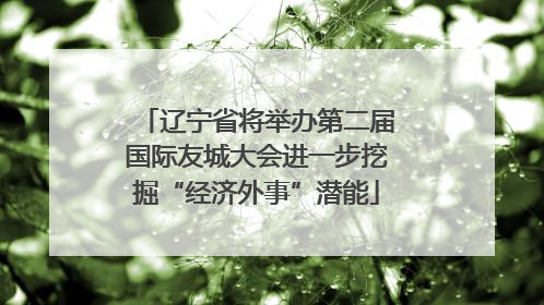 辽宁省将举办第二届国际友城大会进一步挖掘“经济外事”潜能