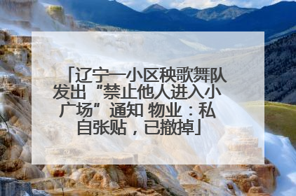 辽宁一小区秧歌舞队发出“禁止他人进入小广场”通知 物业：私自张贴，已撤掉