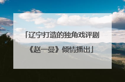 辽宁打造的独角戏评剧《赵一曼》倾情播出