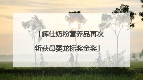 辉仕奶粉营养品再次斩获母婴龙标奖金奖
