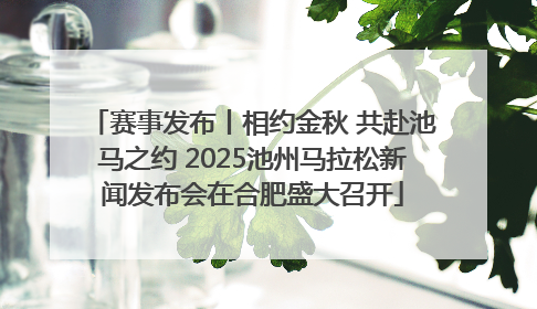赛事发布丨相约金秋 共赴池马之约 2025池州马拉松新闻发布会在合肥盛大召开