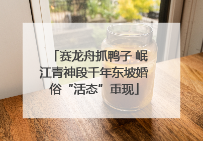 赛龙舟抓鸭子 岷江青神段千年东坡婚俗“活态”重现