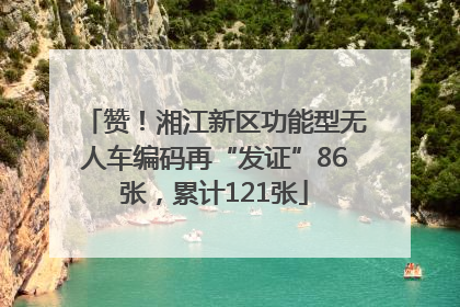 赞！湘江新区功能型无人车编码再“发证”86张，累计121张