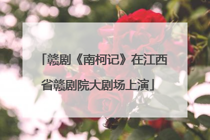赣剧《南柯记》在江西省赣剧院大剧场上演