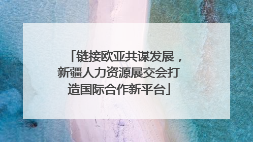 链接欧亚共谋发展，新疆人力资源展交会打造国际合作新平台
