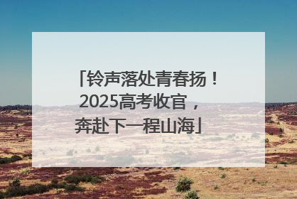 铃声落处青春扬！2025高考收官，奔赴下一程山海